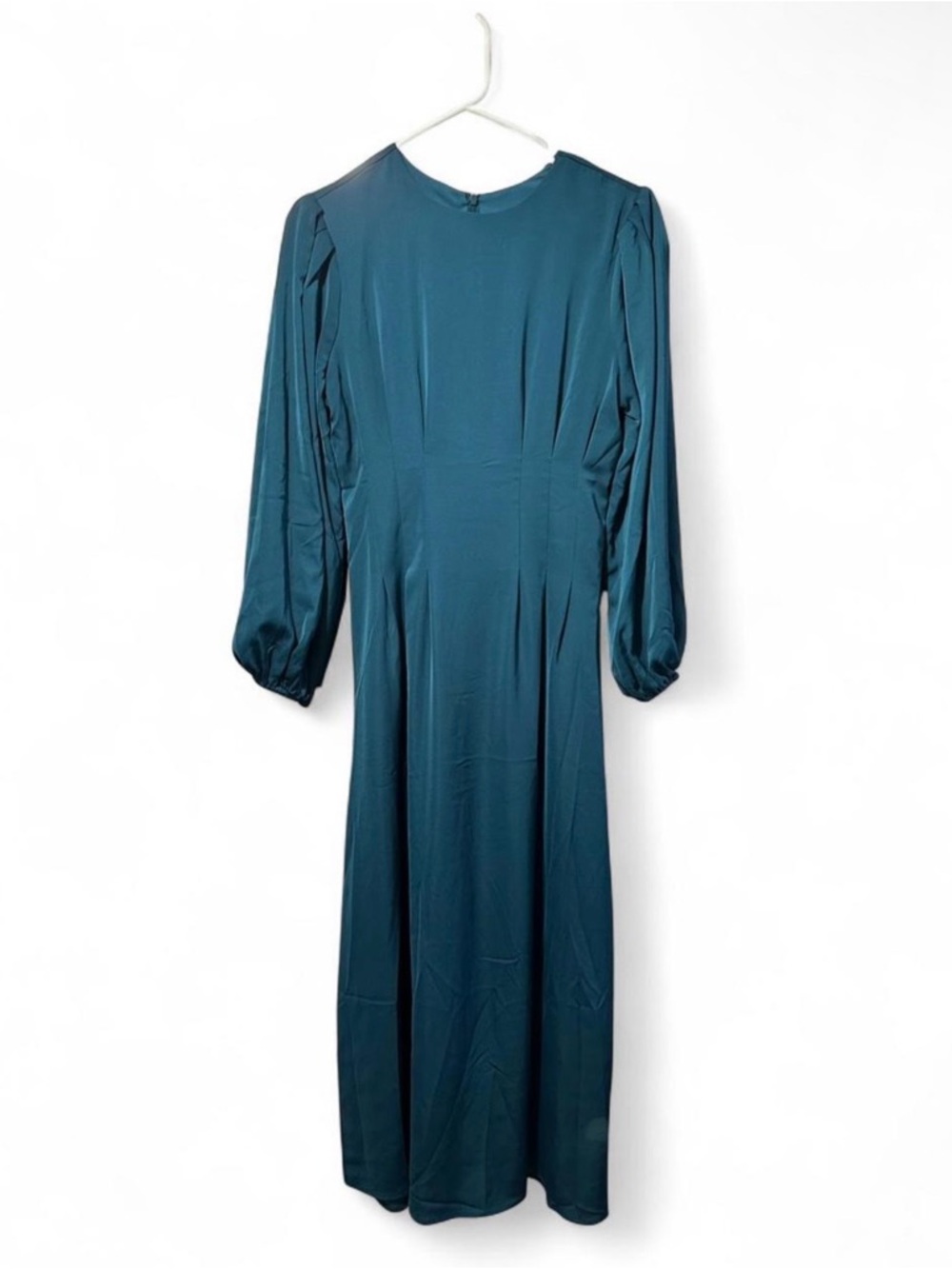Elegant Teal Long Sleeve Dress